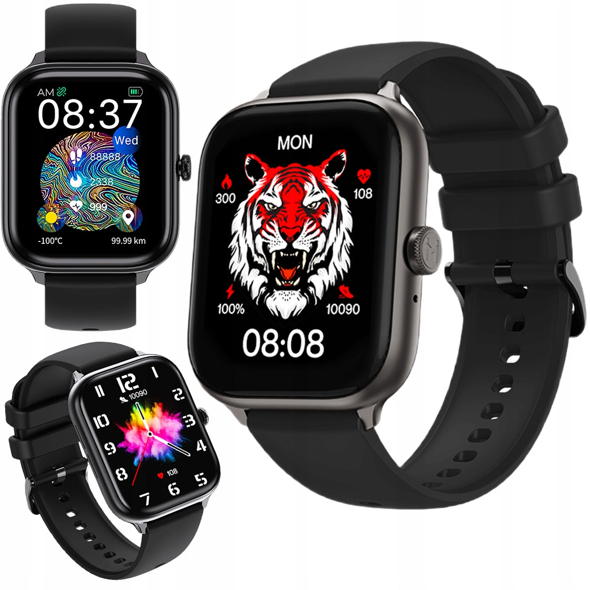 IMIKI ST1 Smartwatch 1,78" Running Sports Watch TALK for Gift Color black
