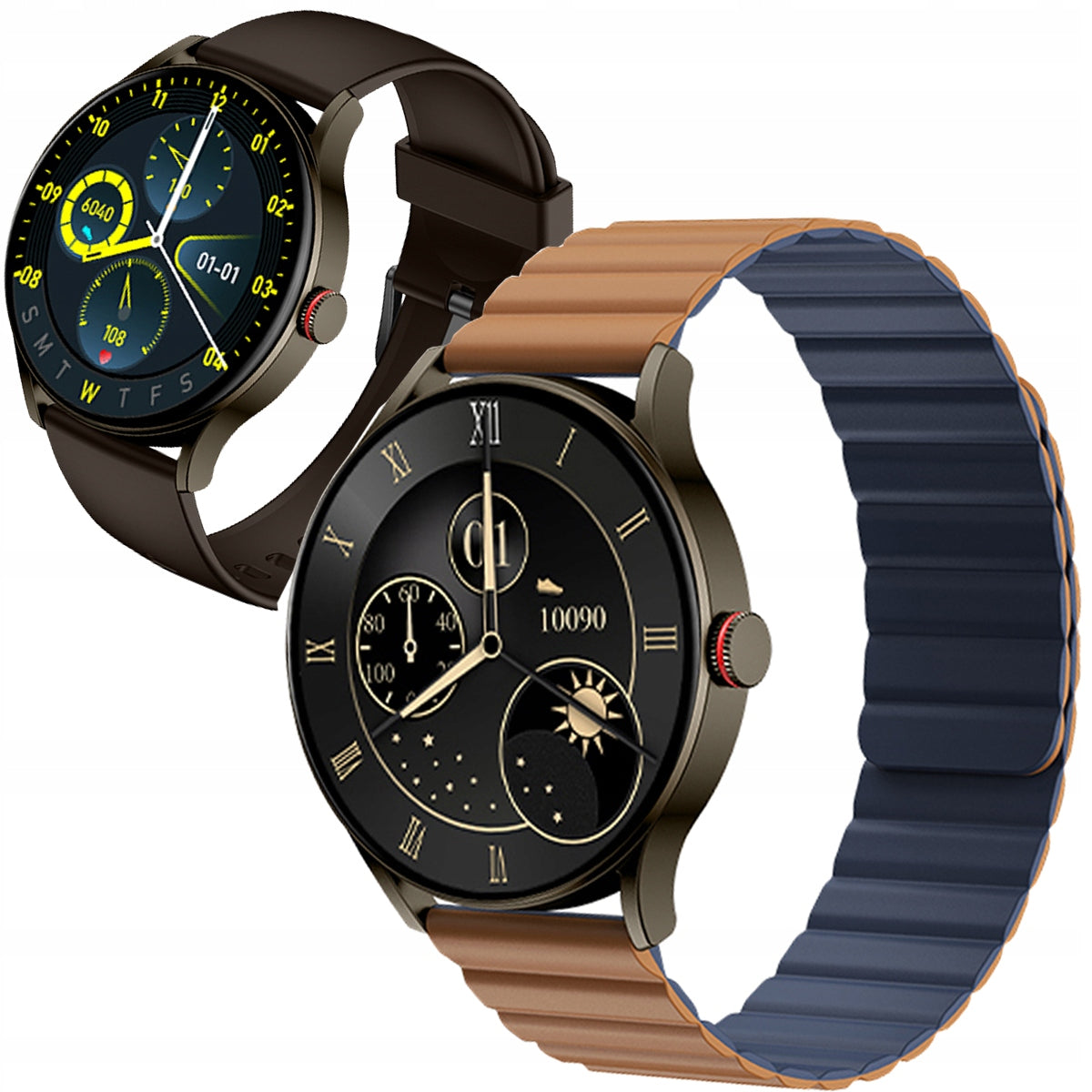 IMIKI TG1 Smartwatch FOR RUNNING strap + bracelet watch for gift Color brown