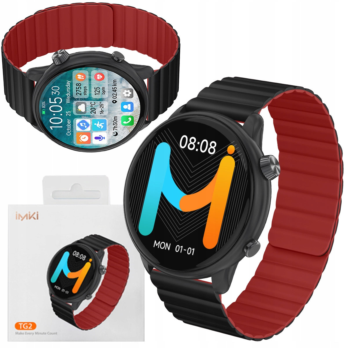 IMIKI TG2 Smartwatch screen AMOLED 1,43" SMART call watch FOR RUNNING