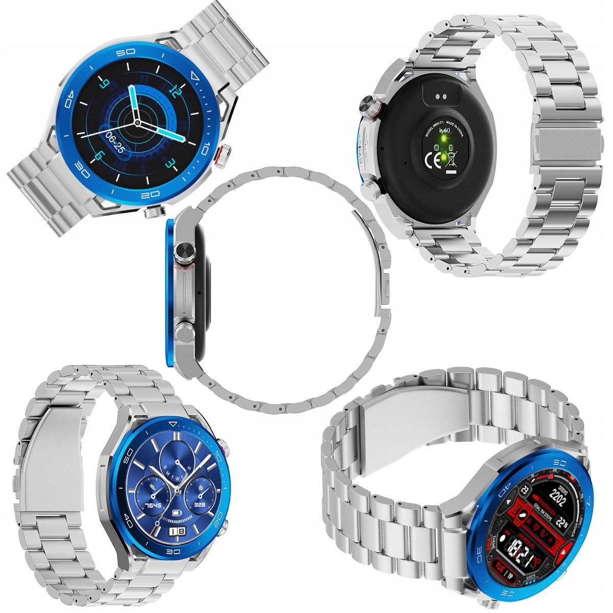 IMIKI Xplorer Oyster SmartWatch Silver Sports Running Watch