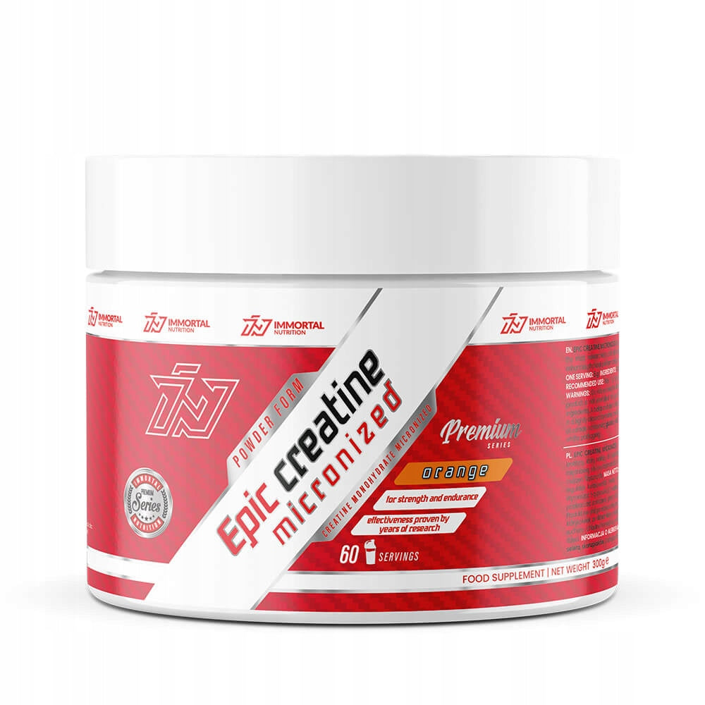 IMMORTAL EPIC CREATINE 300g CREATINE MONOHYDRATE - NATURAL STRENGTH MASS Expiration date at least 1 year from the date of purchase