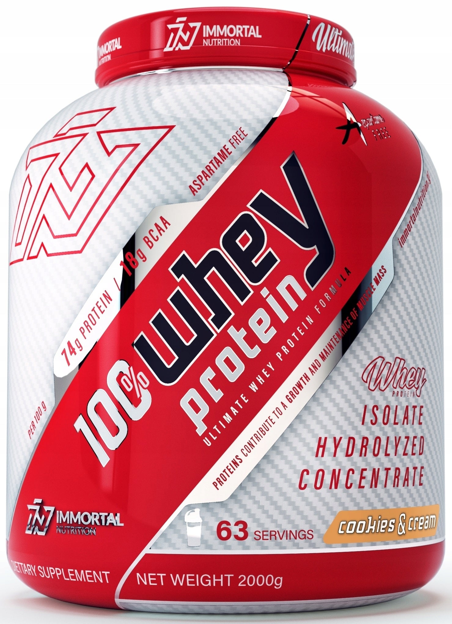 IMMORTAL WHEY PROTEIN 2000g PROTEIN WPC WPI COOKIE Expiration date at least six months from the date of purchase