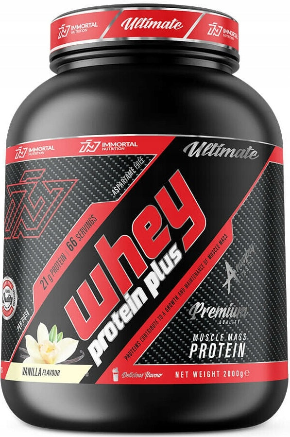IMMORTAL WHEY PROTEIN PLUS 2000g WPC PROTEIN CASEIN Expiration date at least six months from the date of purchase