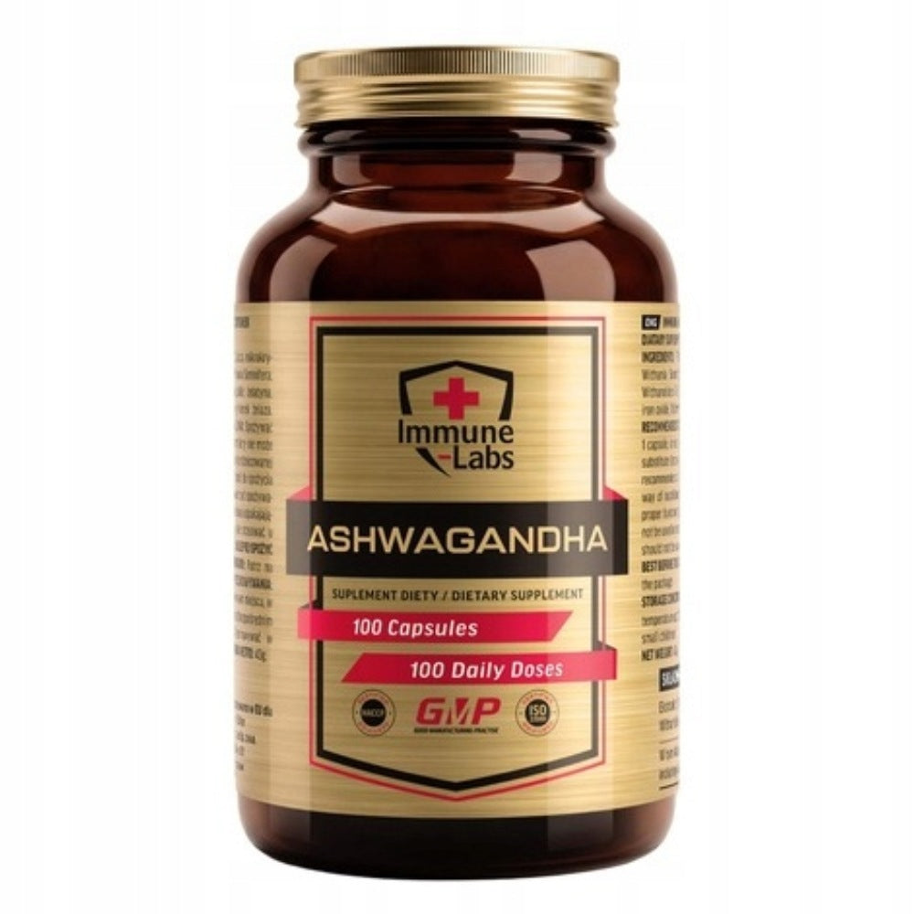 IMMUNE LABS ASHWAGANDHA 143 mg 100 kaps RELAX STRESS FATIGUE SLEEP