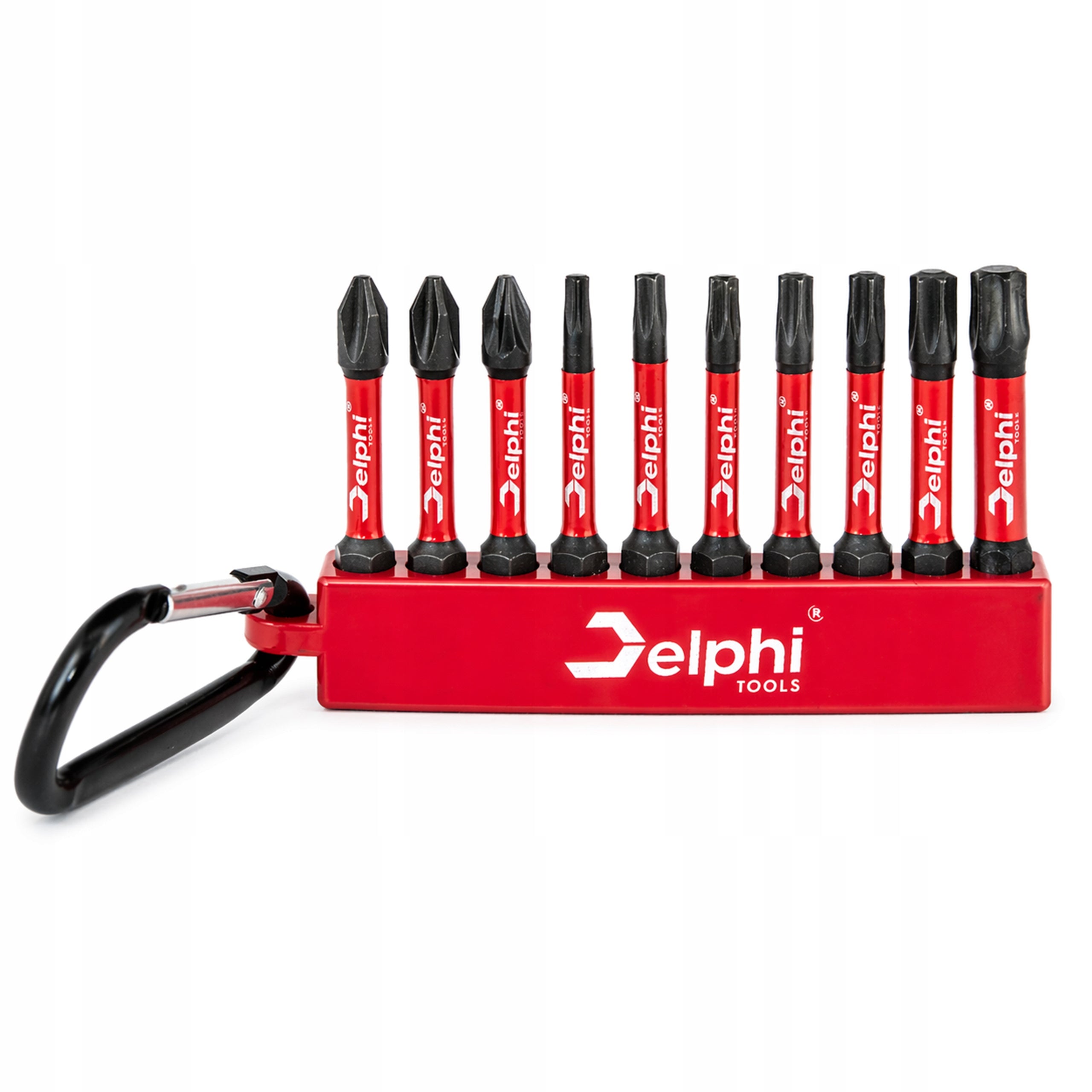 IMPACT BIT SET IMPACT BITS TIPS 10PCS 50MM T PZ2 PH2 KEYCHAIN Bit type Philips Pozidriv Torx
