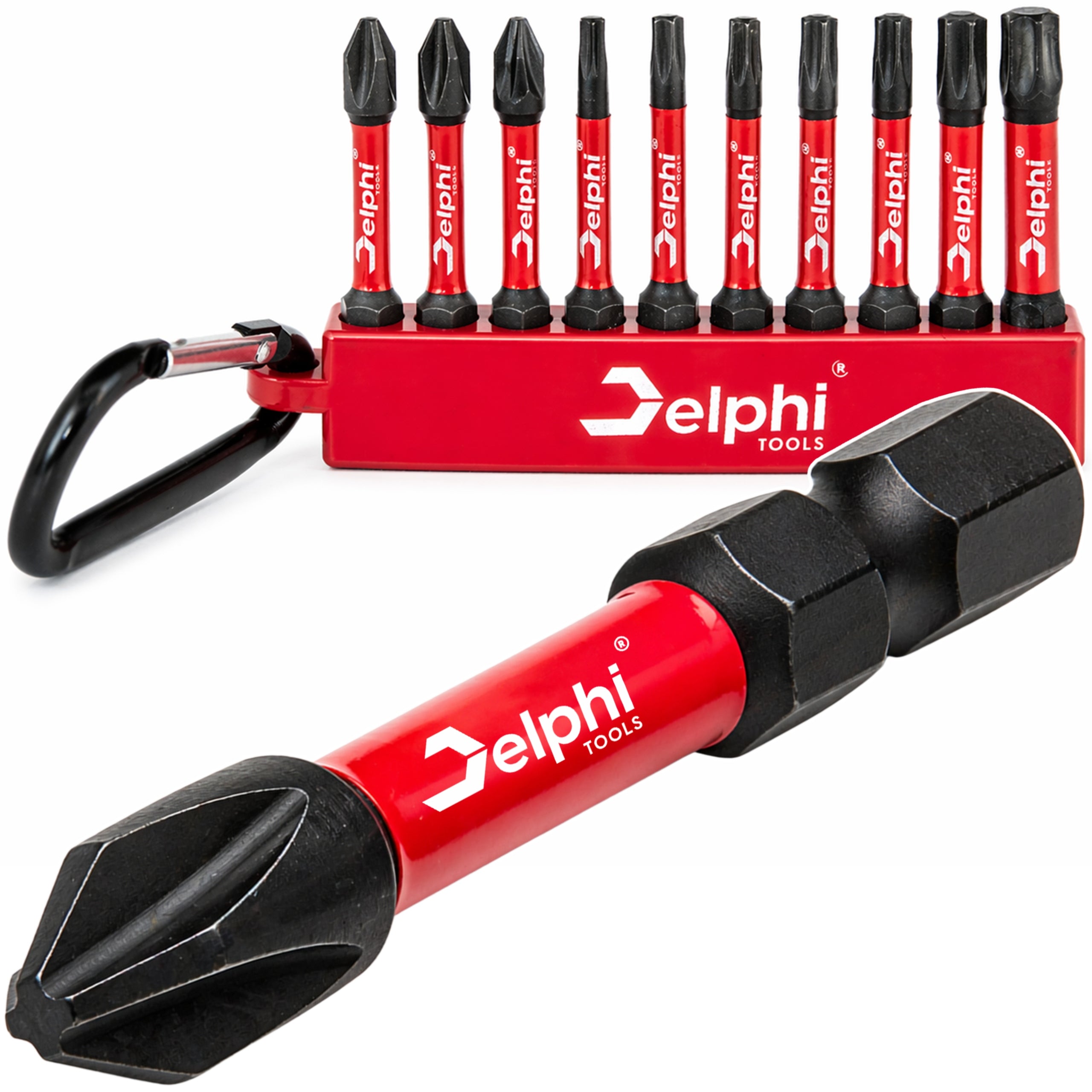 IMPACT BIT SET IMPACT BITS TIPS 10PCS 50MM T PZ2 PH2 KEYCHAIN
