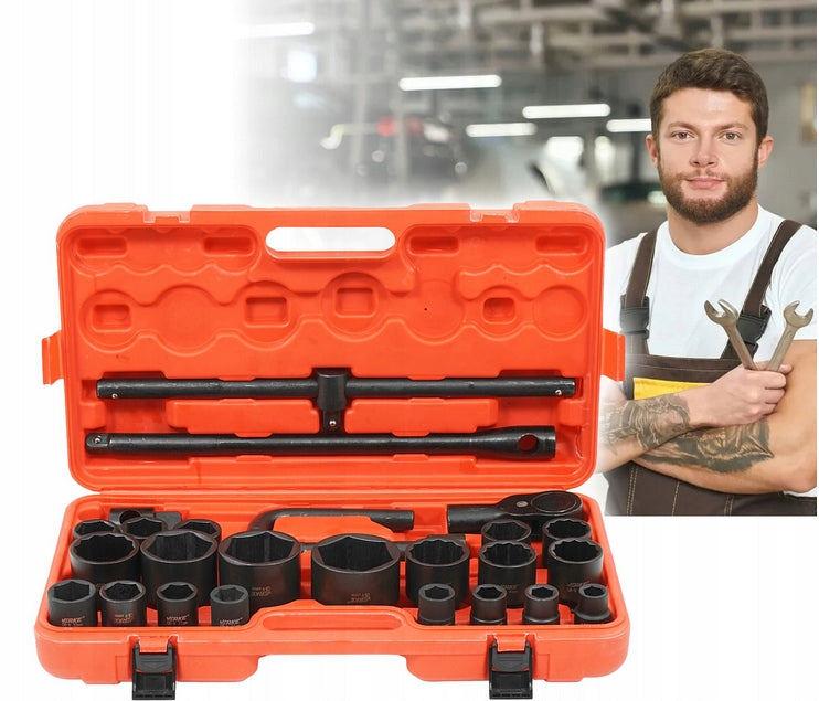 IMPACT CAPS 3/4 1 INCH SOCKET SET SOCKET WRENCHES 6 / 12-ANGLE 17-65 Manufacturer code V39473