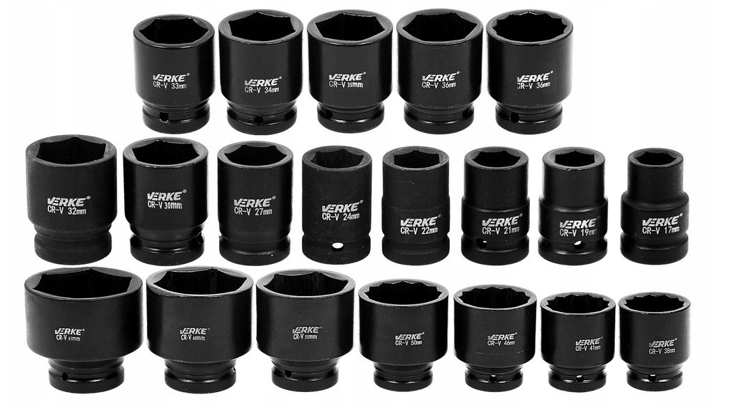 IMPACT CAPS 3/4 1 INCH SOCKET SET SOCKET WRENCHES 6 / 12-ANGLE 17-65 Type 6-point