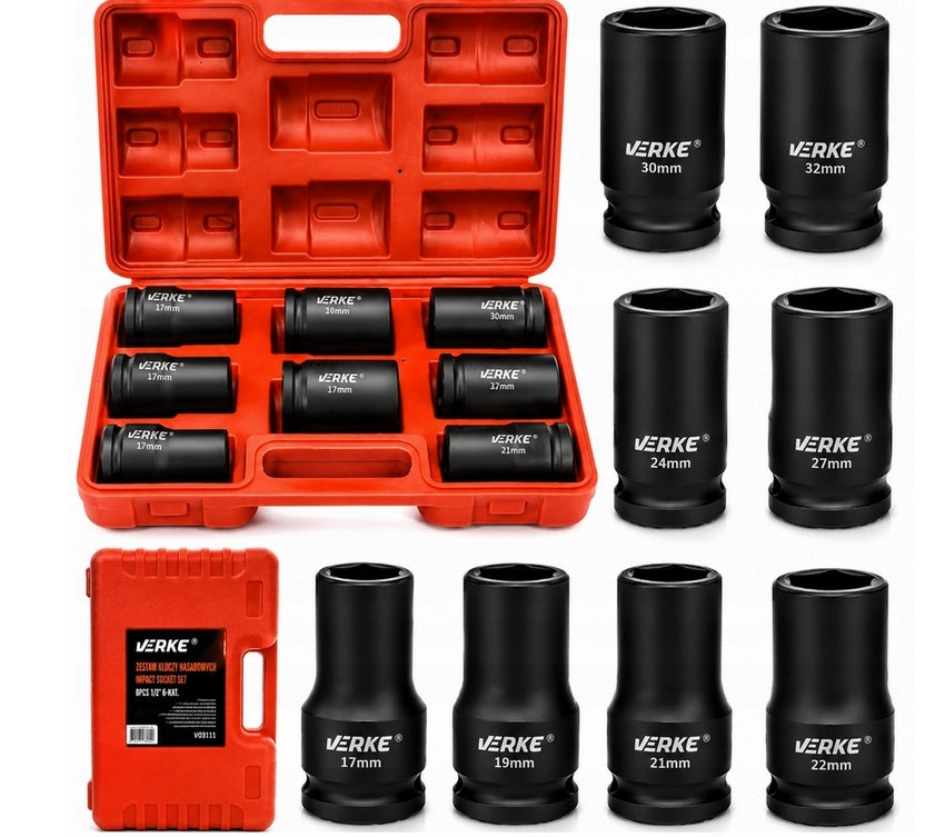 IMPACT CAPS 3/4 LONG SOCKET WRENCH IMPACT SOCKET SET 17-32
