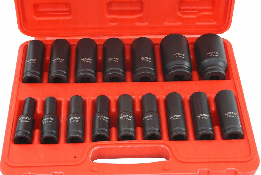 IMPACT CAPS LONG WRENCHES 1/2 SET OF IMPACT SOCKETS LONG 10-32 Mounting 1/2"