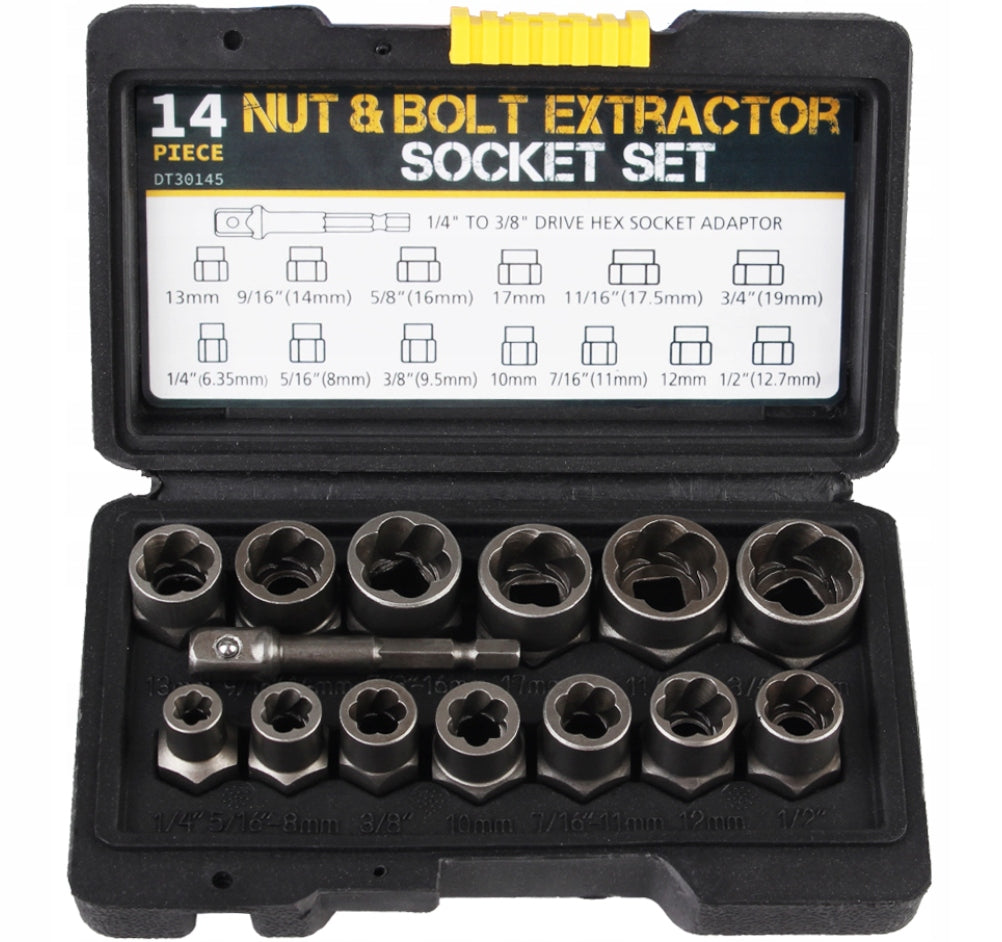 IMPACT SCREW AND NUT REMOVAL KIT 14 PCS SCREWDRIVER PULLERS Packaging status original