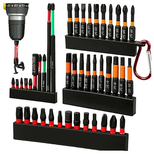 IMPACT SCREWDRIVER BITS SET OF 43 STEEL S2 MAGNETIC PROFESSIONAL