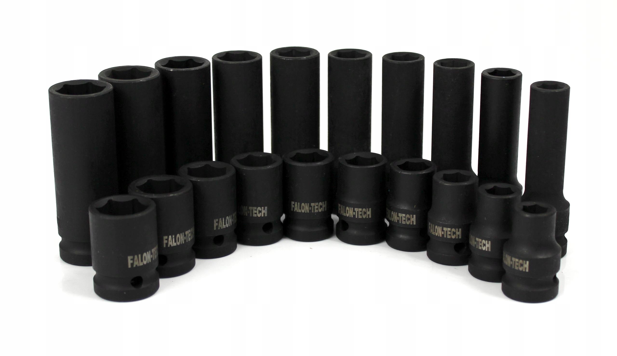 IMPACT SOCKET SET 10-19 IMPACT CAPS LONG AND SHORT 1/2'' 20EL Key type socket