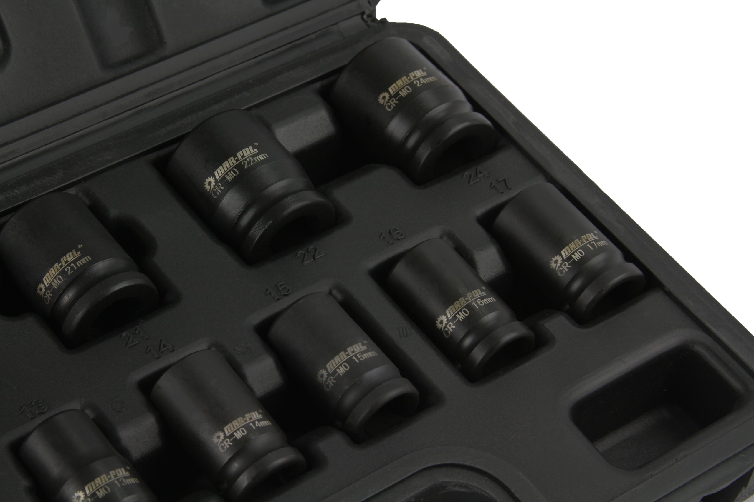 IMPACT SOCKET SET 10-24 IMPACT CAPS 1/2 IMPACT WRENCH SET Brand Mar-Pol