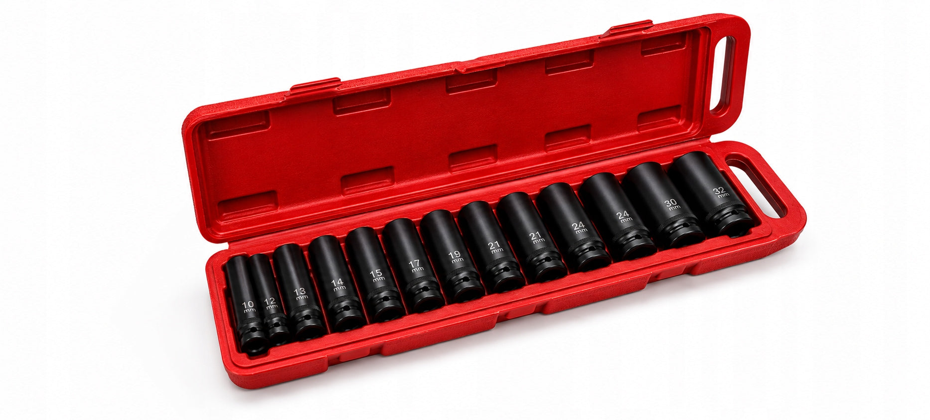 IMPACT SOCKET SET IMPACT SOCKET 13EL SUITCASE Cr-Mo PRO 10-32MM Product weight with unit packaging 3 kg