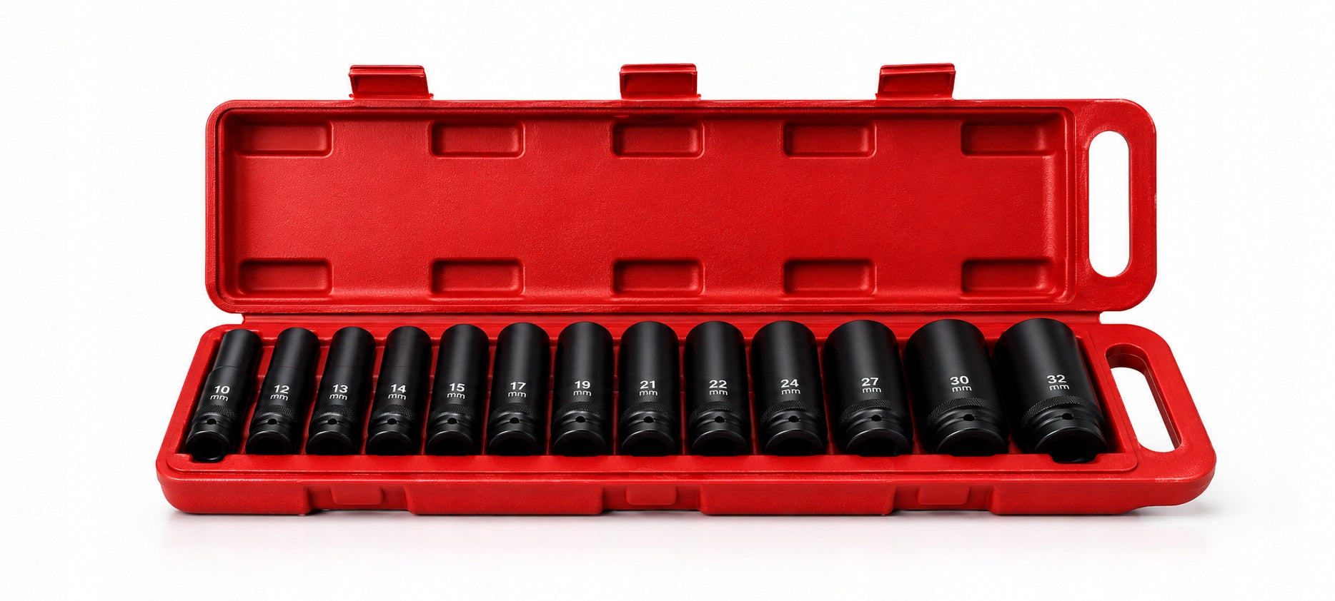 IMPACT SOCKET SET IMPACT SOCKET 13EL SUITCASE Cr-Mo PRO 10-32MM Type 6-point