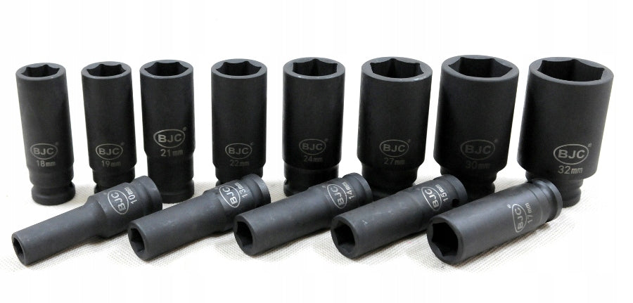 IMPACT SOCKET WRENCHES 1/2 CAPS LONG 10-32mm Mounting 1/2"