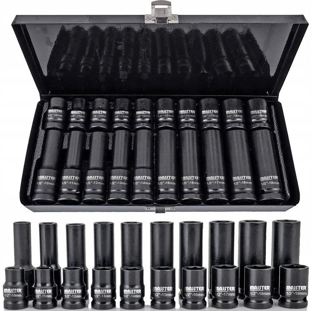 IMPACT SOCKETS IMPACT SOCKET SET 1/2 LONG AND SHORT 20EL MP0603