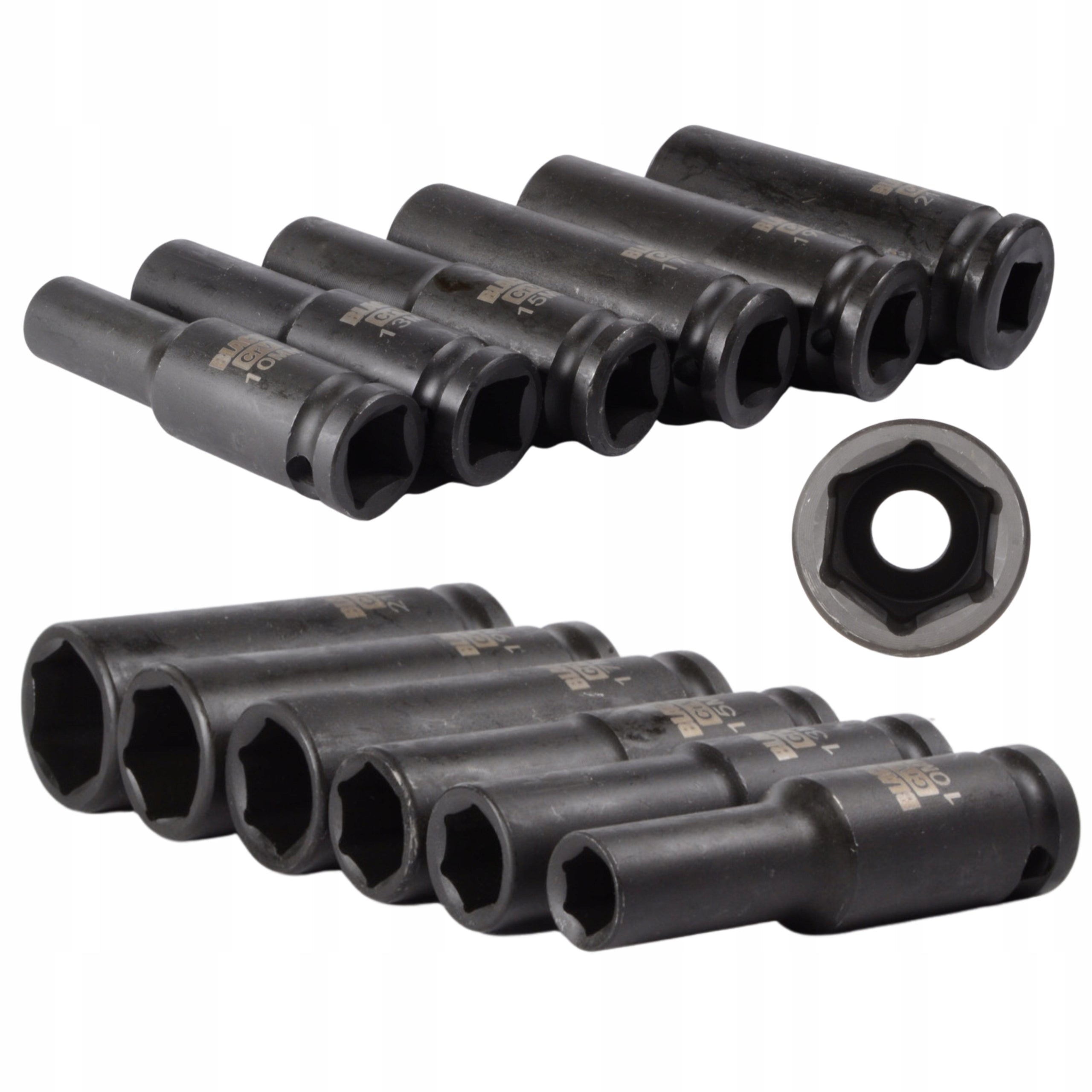 IMPACT SOCKETS SET OF IMPACT SOCKETS 1/2 10-21 BLACK Brand Black
