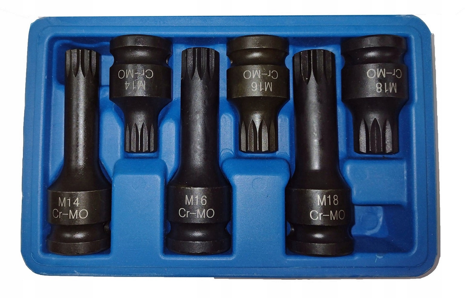 IMPACT WRENCHES 1/2 SPLINE M14 M16 M18 6PCS SQUARE 43/78mm SILVER S11038 Brand SilverTools