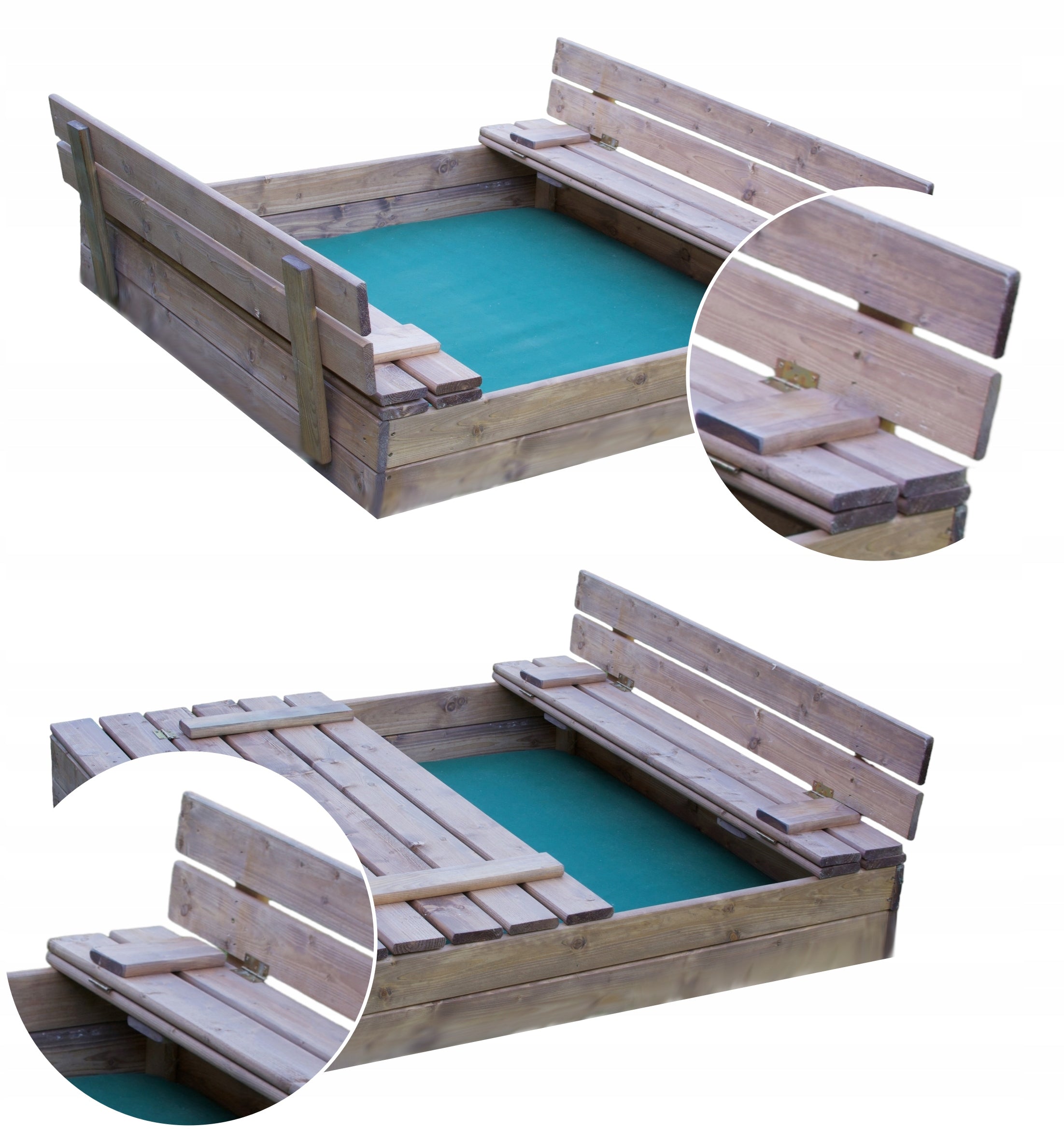 IMPREGNATED WOODEN SANDBOX, strong, lockable, benches, 120 cm + FREEBIES EAN (GTIN) 5202629040428