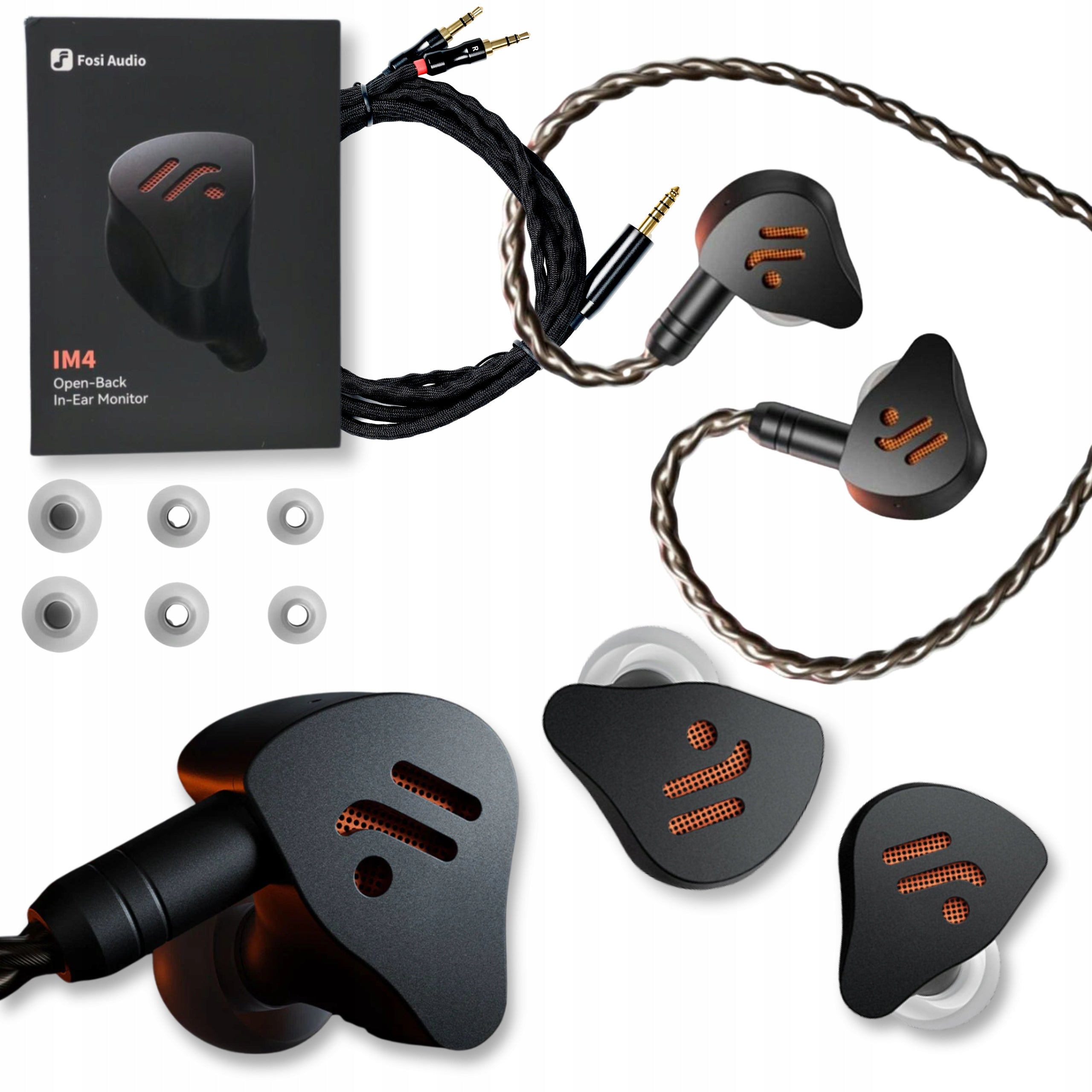 IN-EAR HEADPHONES WIRED IN-EAR BLACK FOSI AUDIO IM4 HI-RES 10MM Packaging status original