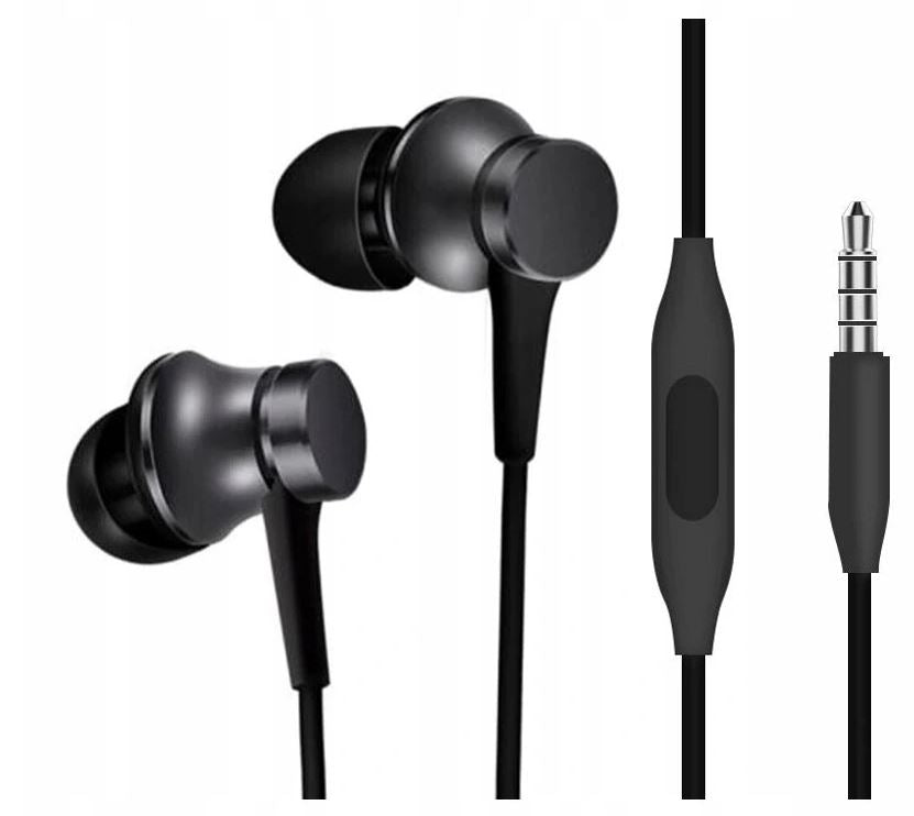 IN-EAR HEADPHONES WITH MICROPHONE 3,5mm black