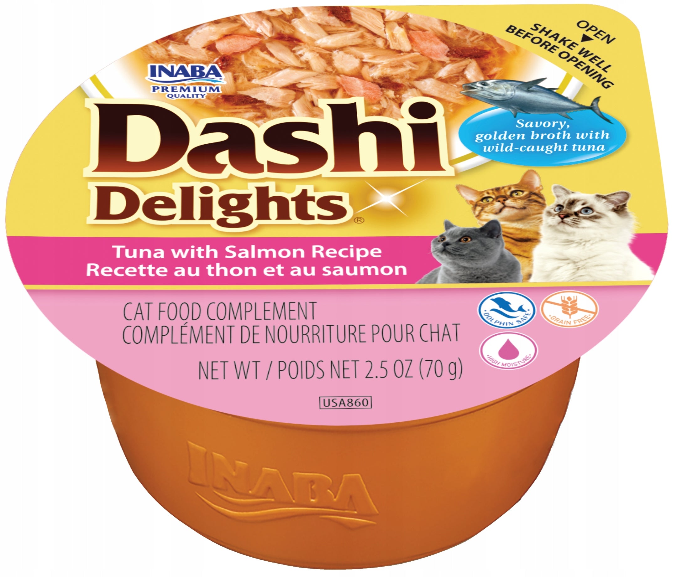 INABA CAT DASHI DELIGHTS Cat food delicacy tuna with salmon 70g