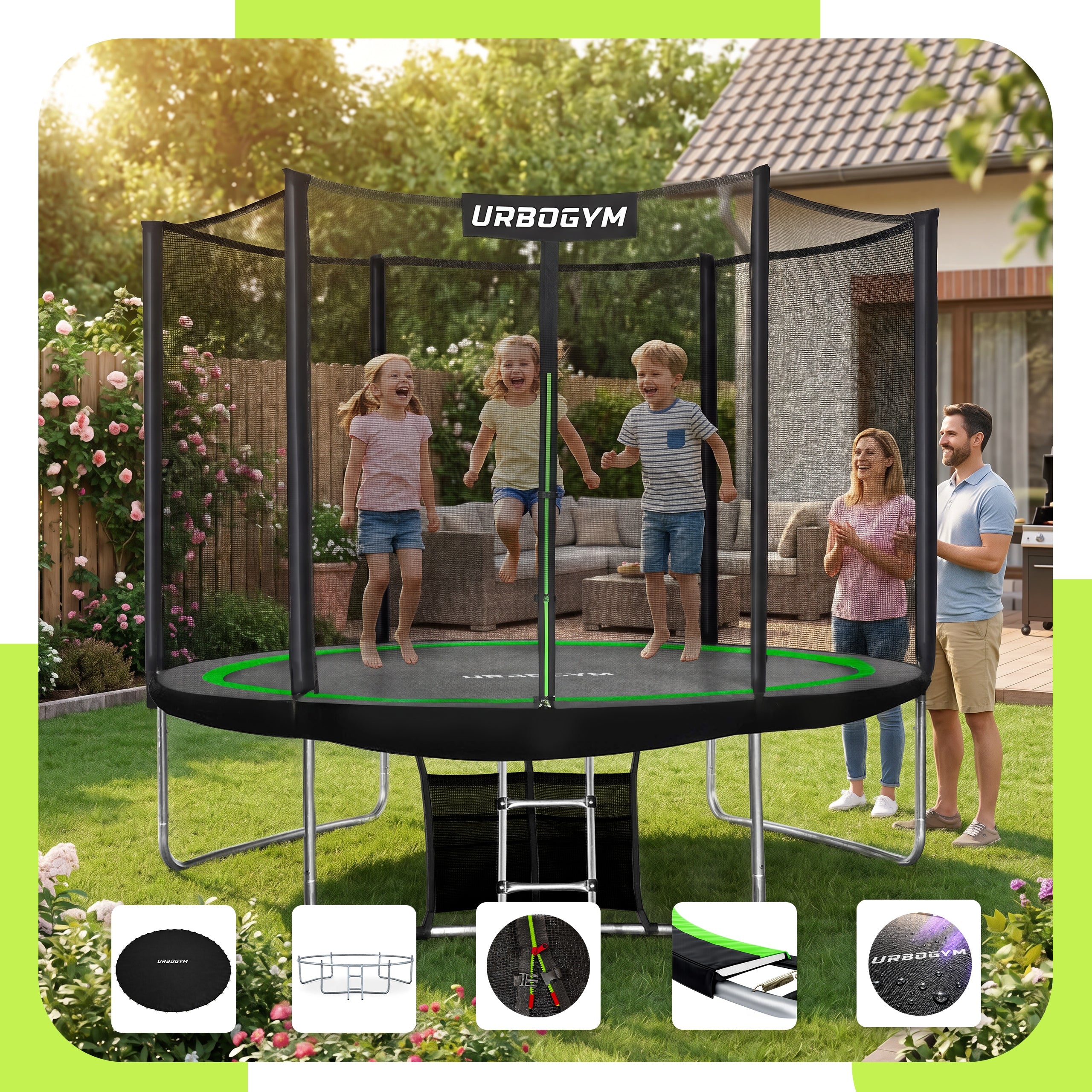 INDOOR GARDEN TRAMPOLINE FOR CHILDREN'S GARDEN 10 FT 312CM Manufacturer code 5904906085282