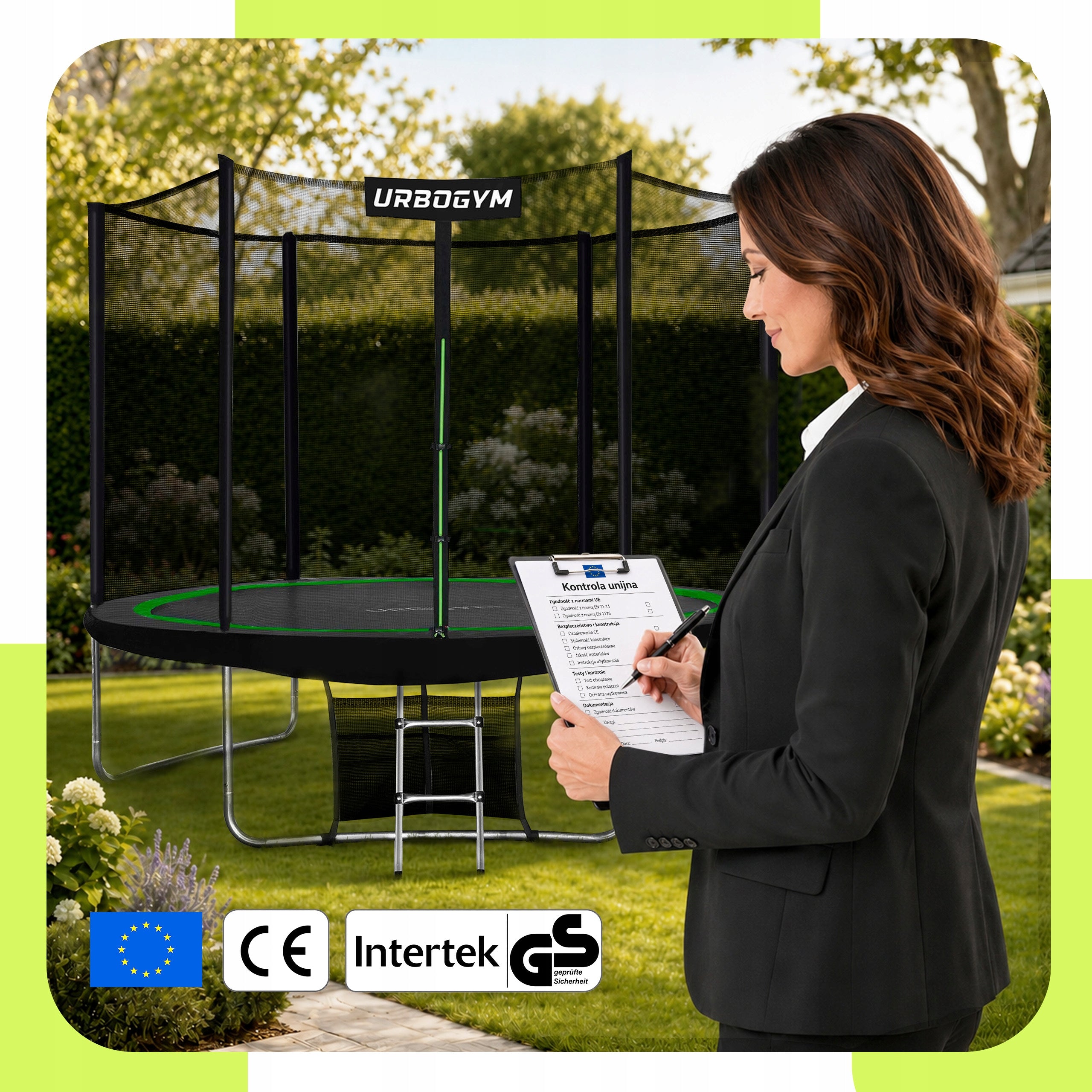 INDOOR GARDEN TRAMPOLINE FOR CHILDREN'S GARDEN 10 FT 312CM Max. weight load 150 kg