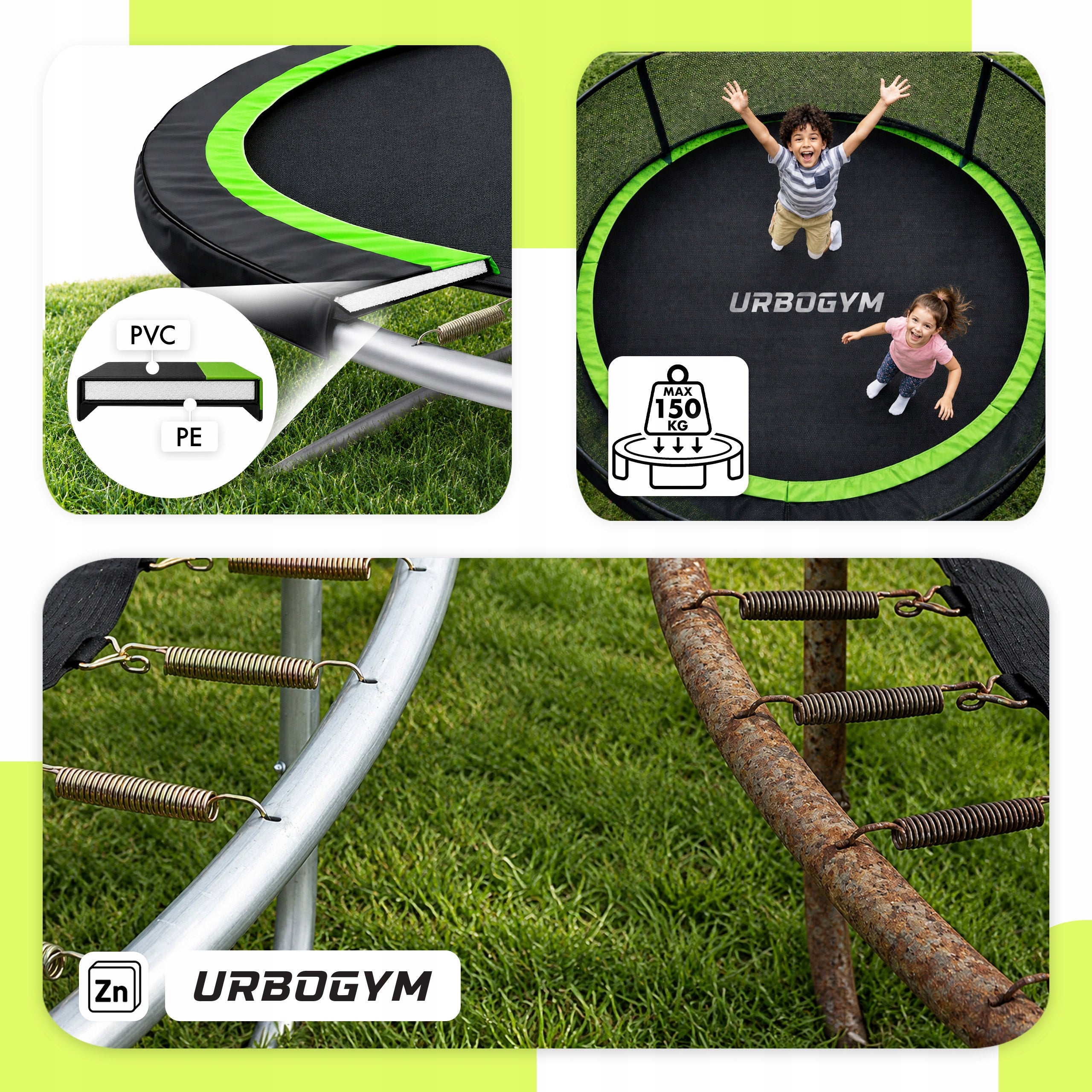INDOOR GARDEN TRAMPOLINE FOR CHILDREN'S GARDEN 10 FT 312CM Size (ft) 10 (304-312 cm)