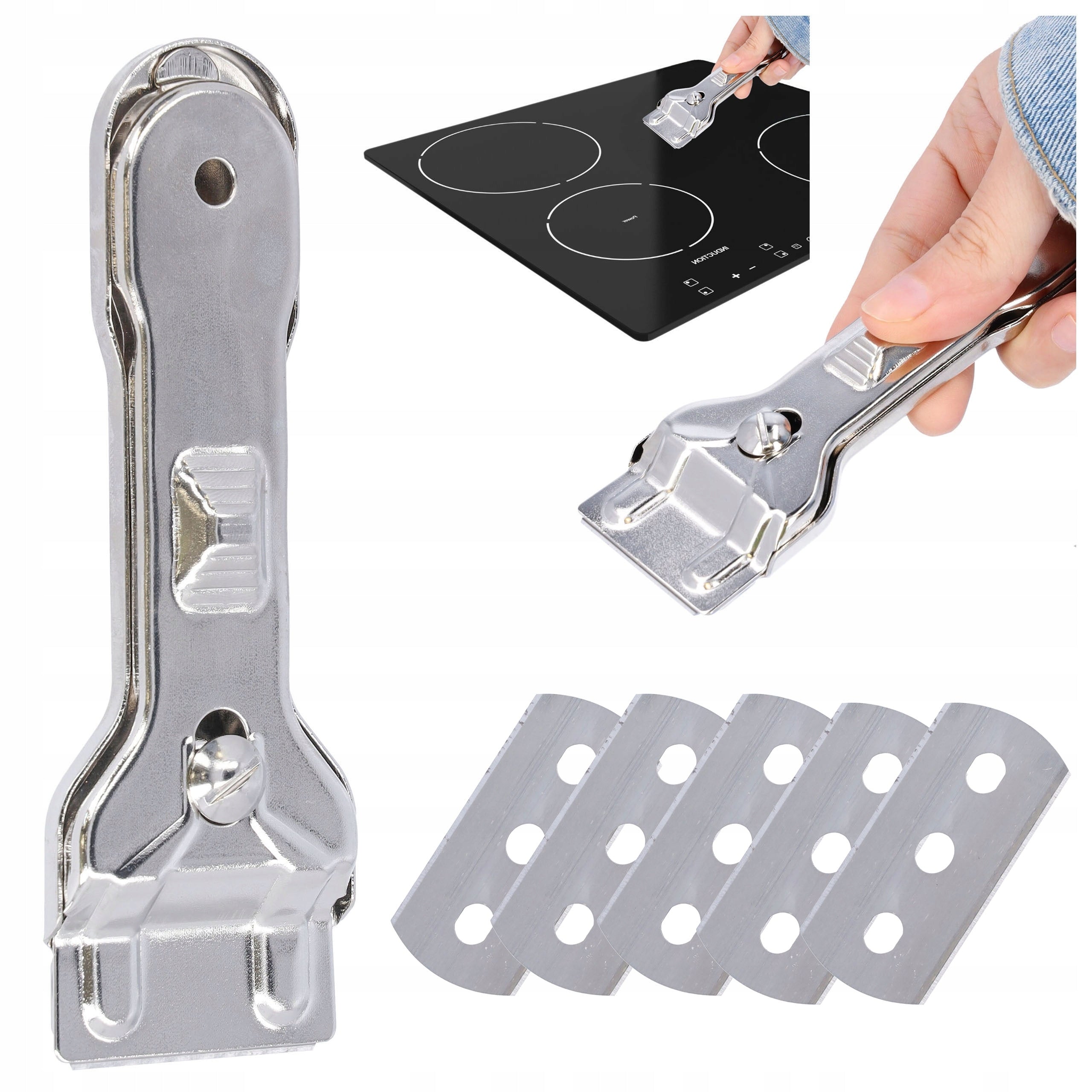 INDUCTION HOB SCRAPER for cleaning ceramic glass blades x 5 Brand no brand