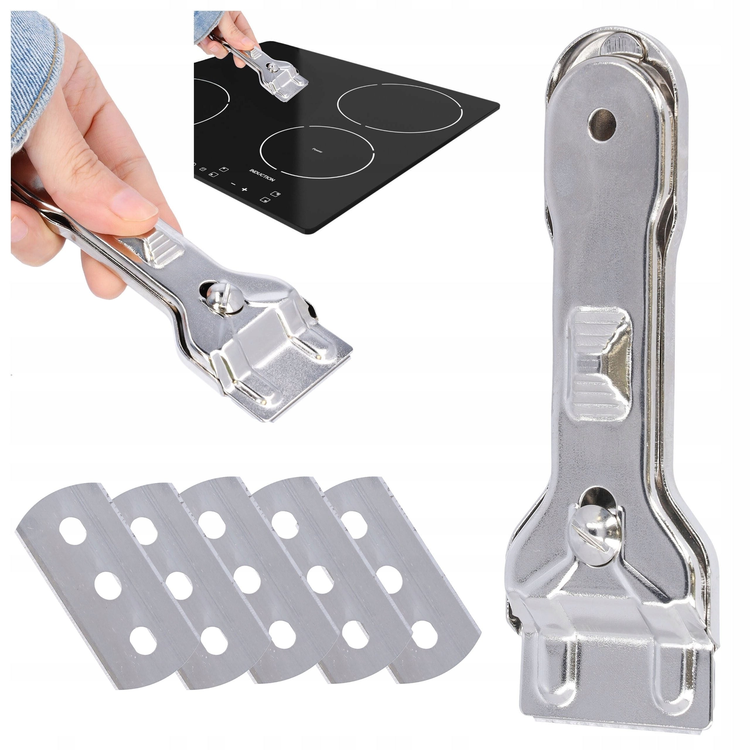 INDUCTION HOB SCRAPER for cleaning ceramic glass blades x 5