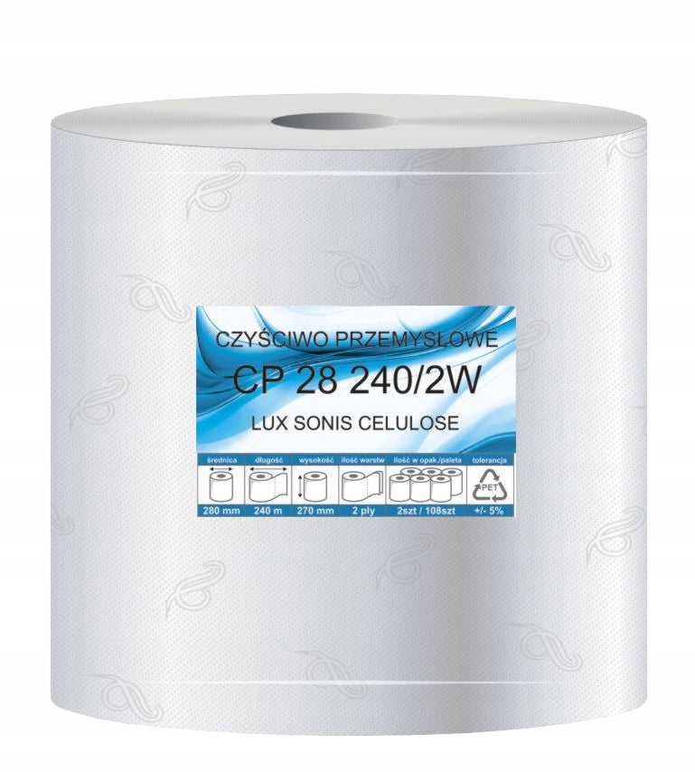 INDUSTRIAL CLEANER CELLULOSE 2ply 244m 1rol Manufacturer no brand