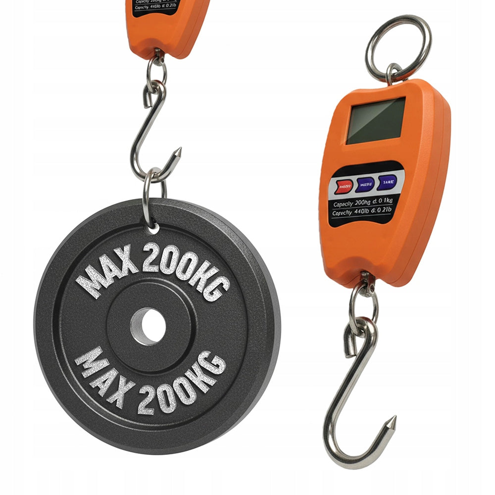 INDUSTRIAL CRANE HANGING HOOK SCALE 200KG PORTABLE FOR LUGGAGE HOLIDAY