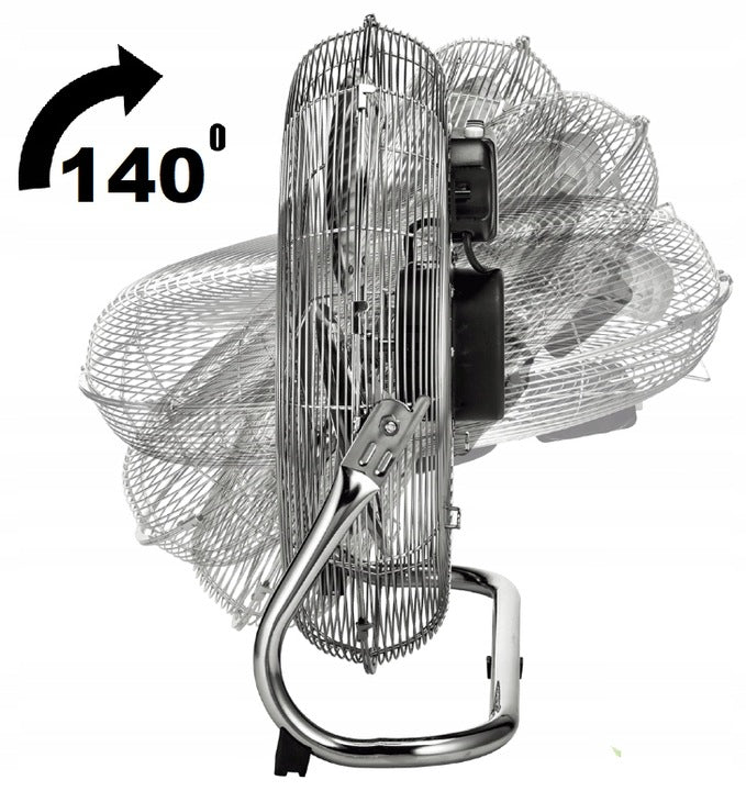 INDUSTRIAL FLOOR FAN LARGE 45cm POWERFUL CIRCULATOR WINDMILL 100W Dominant color silver/gray