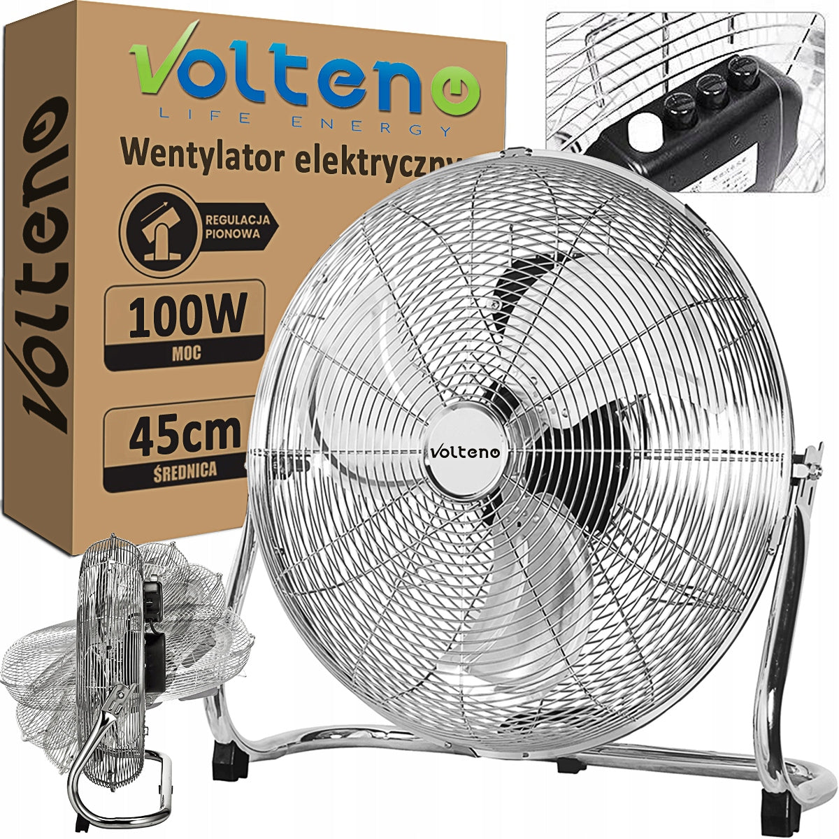 INDUSTRIAL FLOOR FAN LARGE 45cm POWERFUL CIRCULATOR WINDMILL 100W