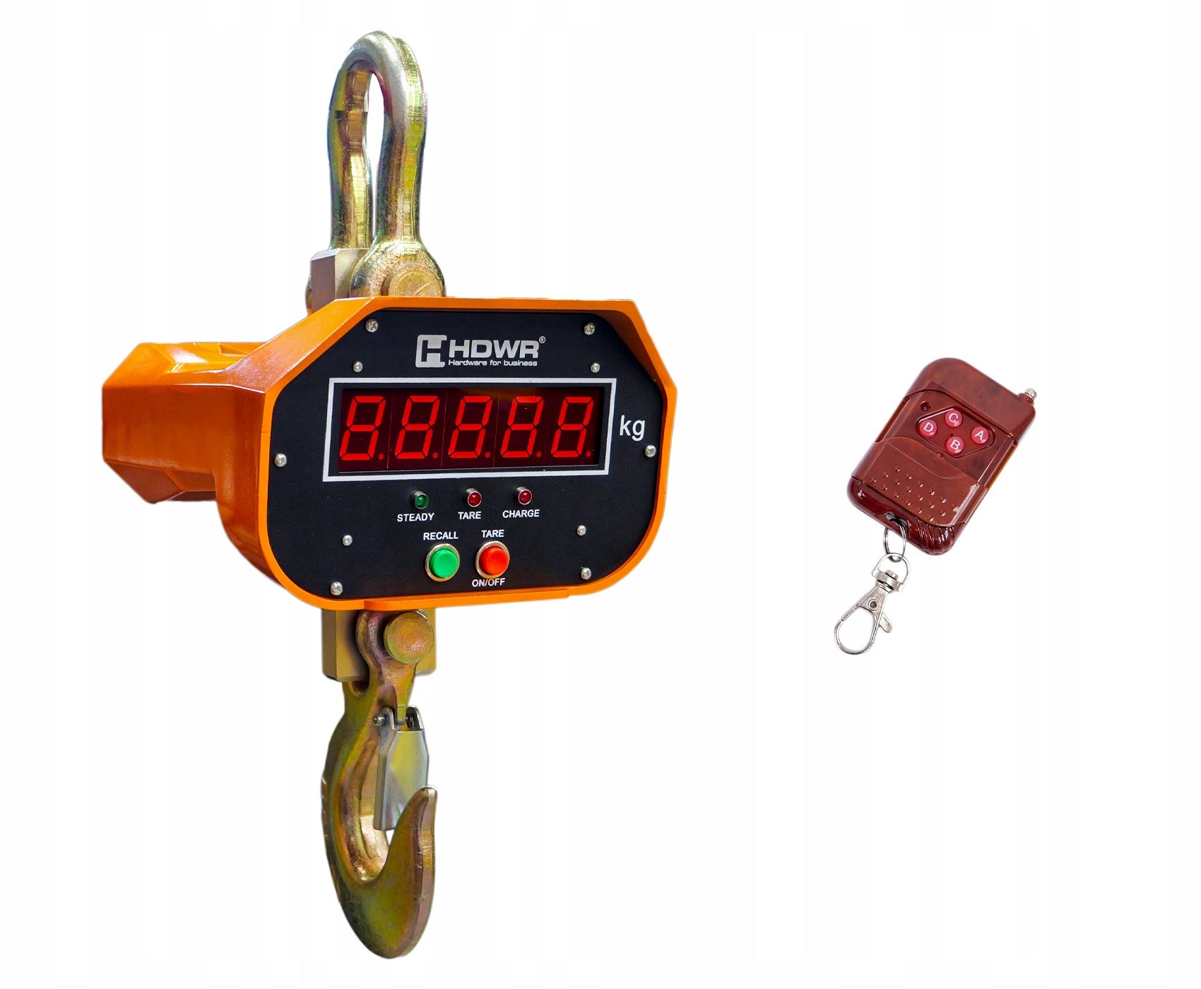 INDUSTRIAL HOOK SCALE UP TO 5 TONS WITH REMOTE CONTROL HANGING 5000 KG WIRELESS Manufacturer code wagPRO-H5000