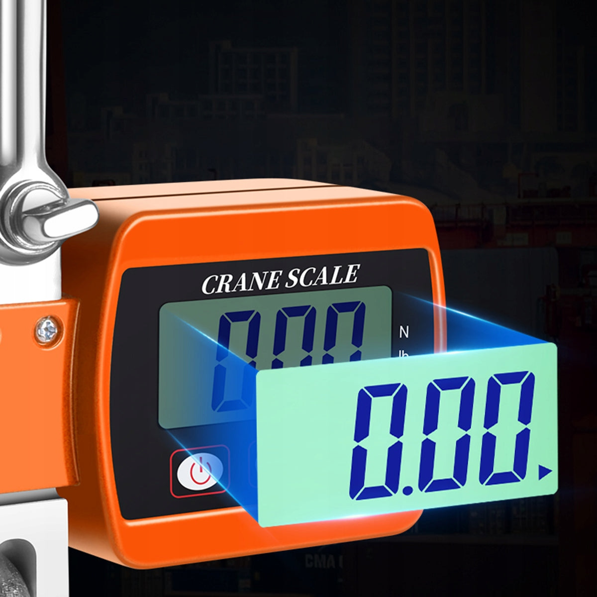 INDUSTRIAL LCD SUSPENDED HOOK SCALE UP TO 500 kg Orange Batteries included no