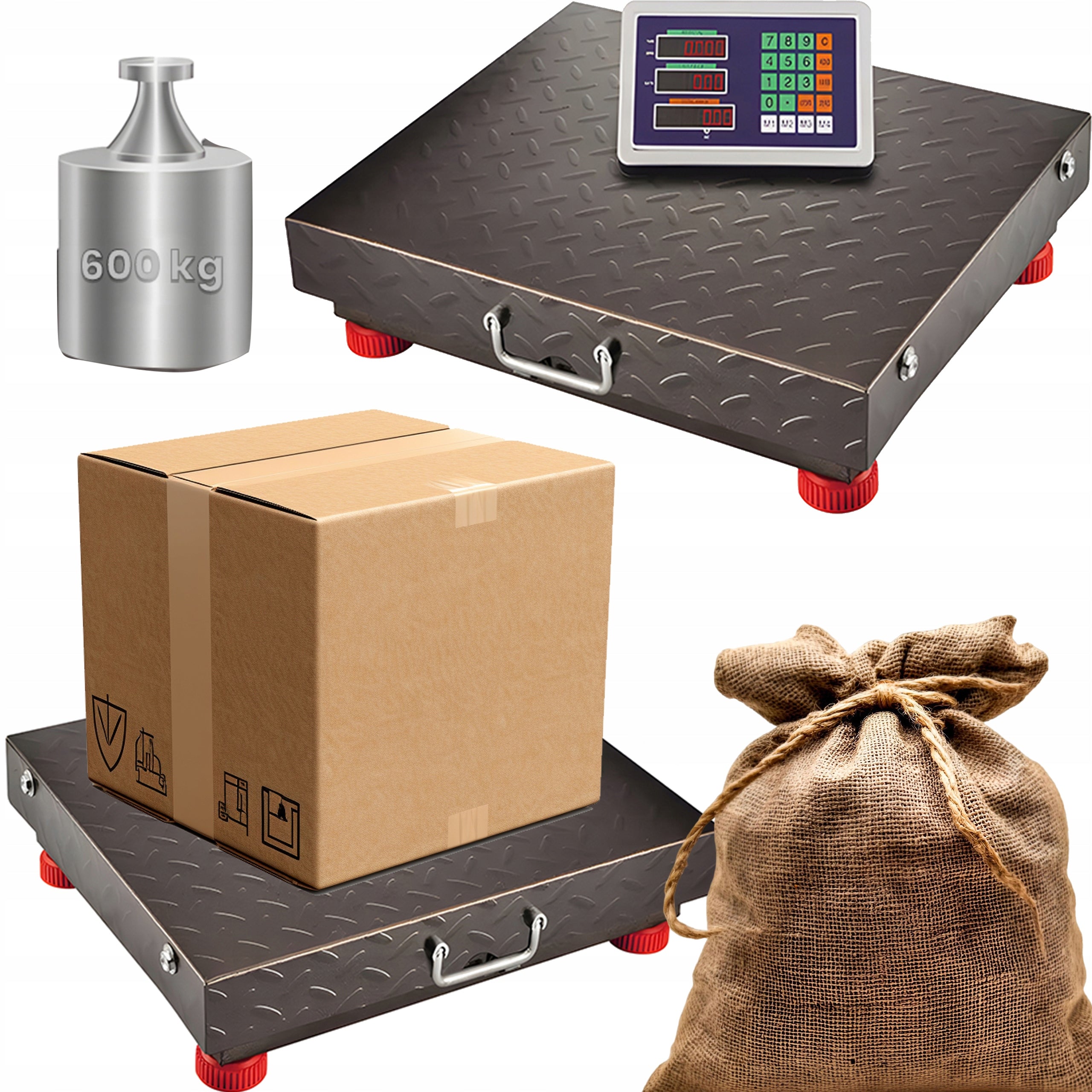 INDUSTRIAL PLATFORM SCALE UP TO 600 KG ACCURACY UP TO 100g storage