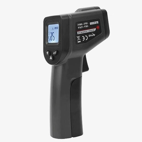 INDUSTRIAL TOUCHLESS THERMOMETER 50C TO 380C DIGITAL Metal For Home