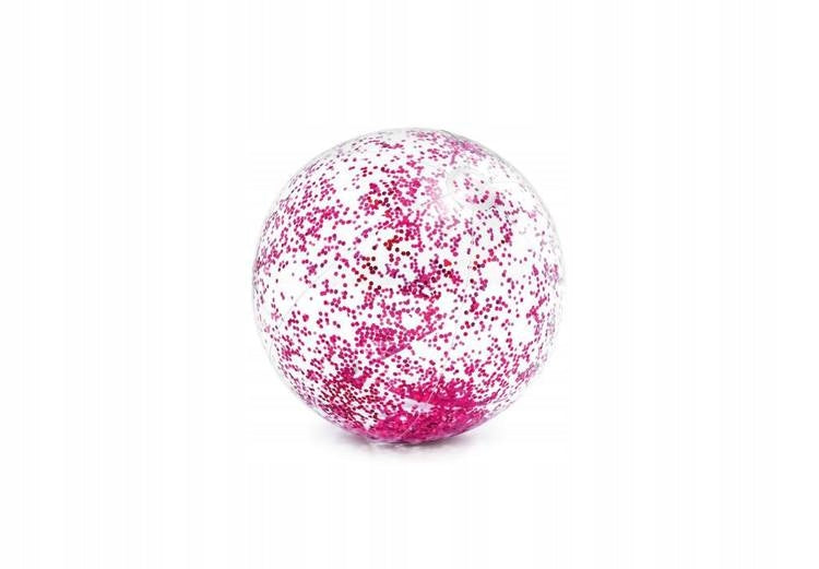 INFLATABLE BALL WITH GLITTER PINK 51 CM POOL