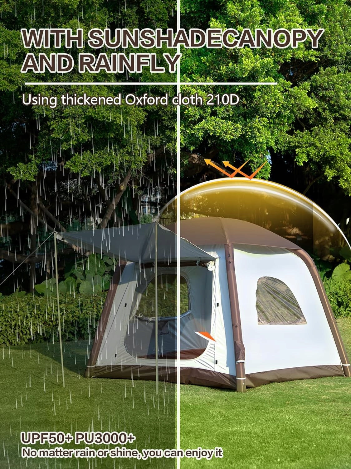 INFLATABLE CAMPING TENT GLAMPING 4-OS 3000mm Brand no brand