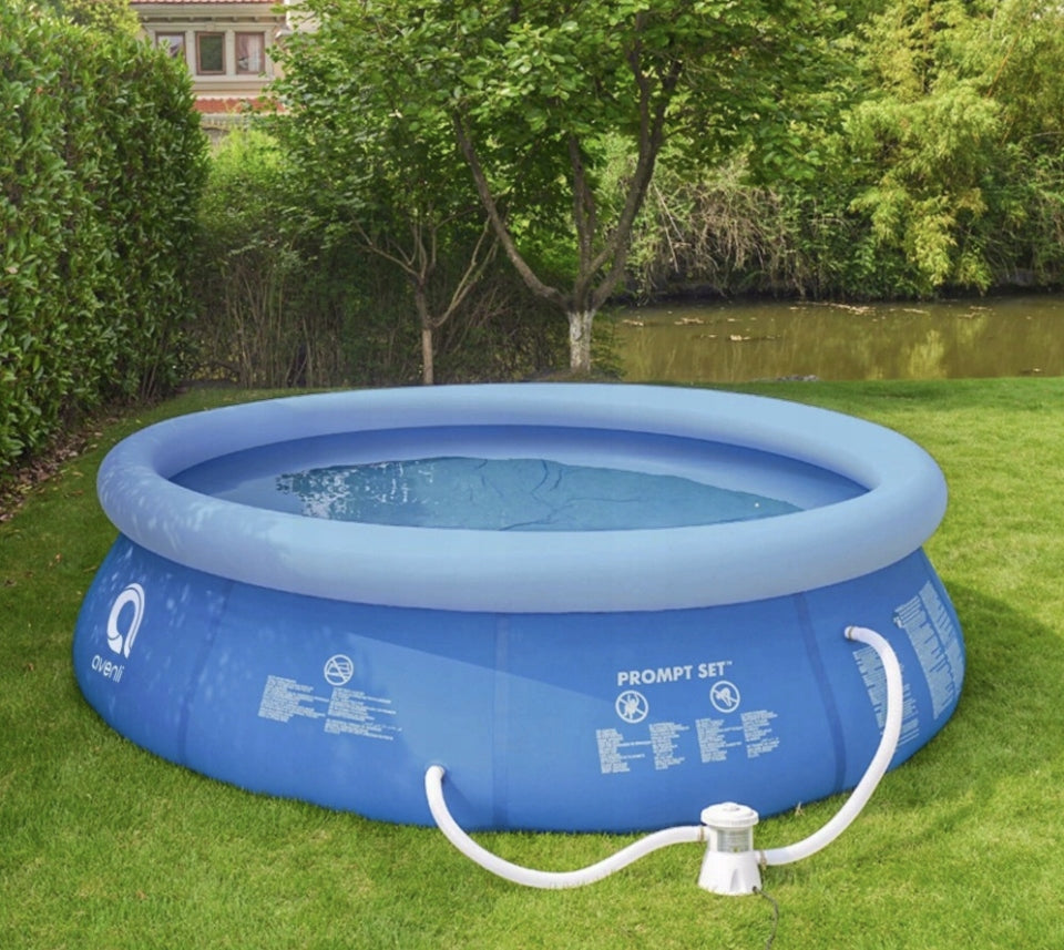INFLATABLE EXPANSION POOL WITH CONNECTION PUMP AND PIPES LARGE AND DURABLE Volume 3618 l