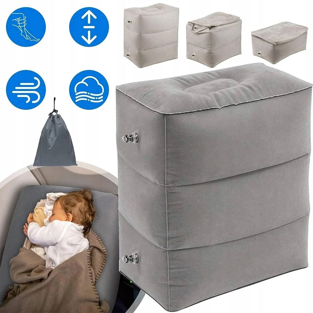 INFLATABLE FOOTREST LEG CUSHION INFLATABLE FOR TRAVEL AIRPLANE CAR