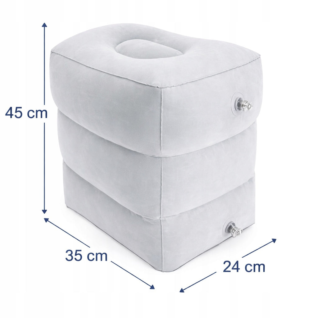 INFLATABLE FOOTREST Travel for Car Airplane Cushion Light Grey Manufacturer code jasnoszary