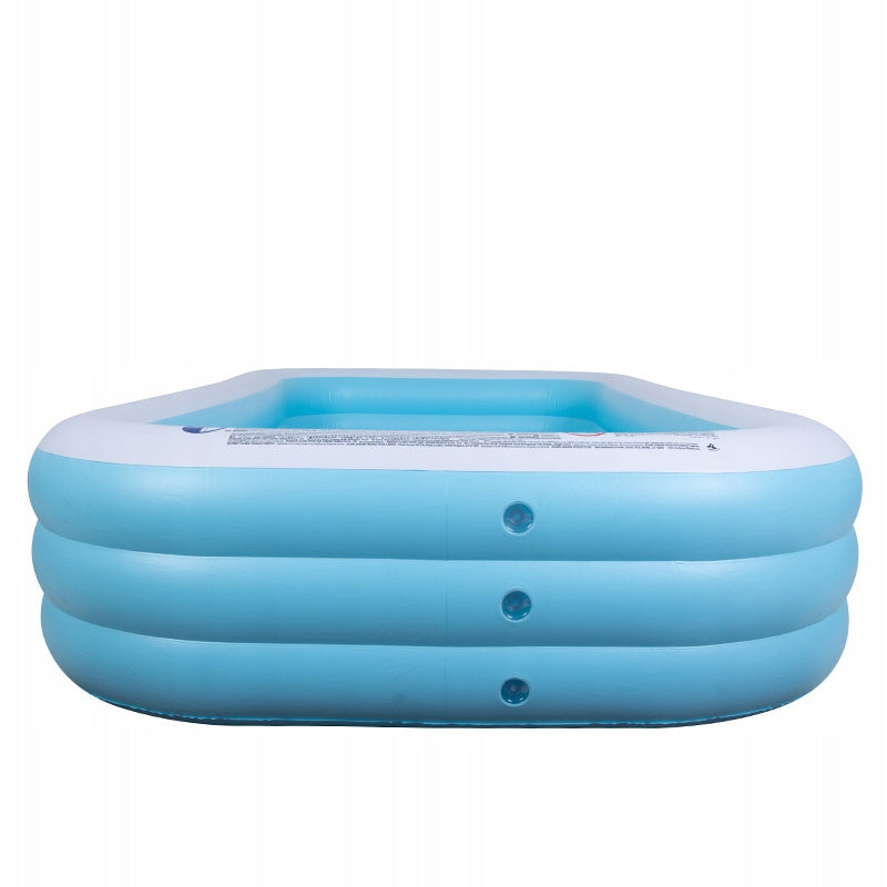 INFLATABLE GARDEN POOL PUMPED FOR CHILDREN LARGE RECTANGULAR 305X183CM Volume 1161 l