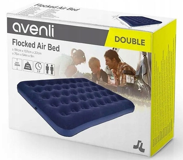 INFLATABLE MATTRESS DOUBLE VELOUR HIKING BED 191x137 AVENLI Manufacturer code 6926799203092