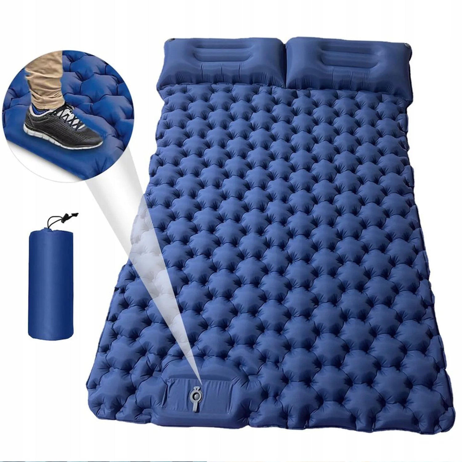 INFLATABLE MATTRESS FOR 2 PEOPLE TREKKING MAT FOR CAMPING 200*125CM