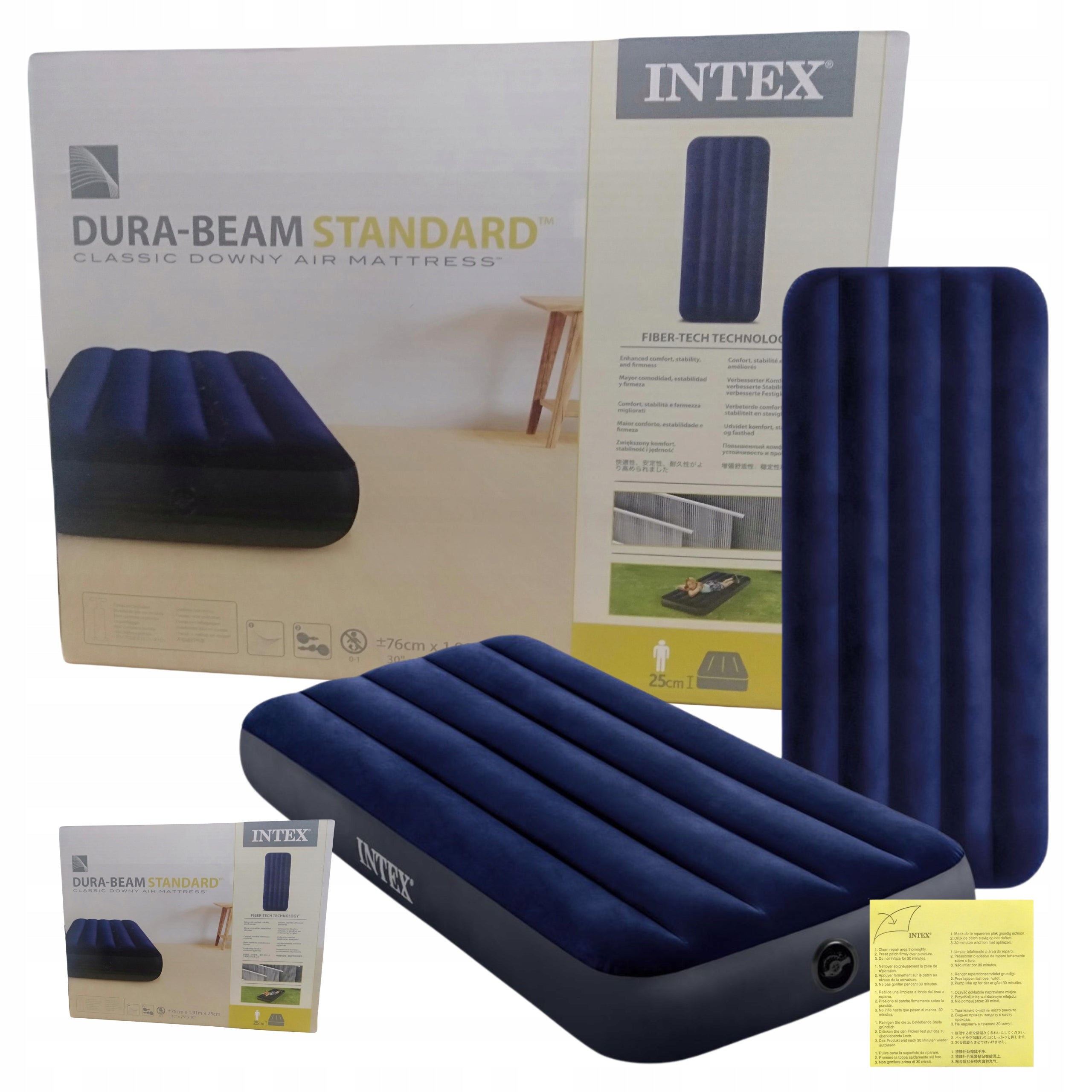 INFLATABLE MATTRESS FOR SLEEPING SINGLE INTEX 191x76x25cm Manufacturer code 4902248503854